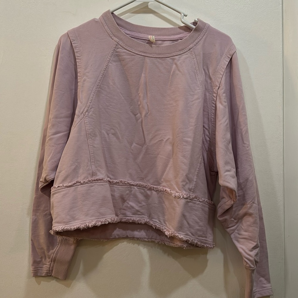 FP movement purple- pink cropped sweater